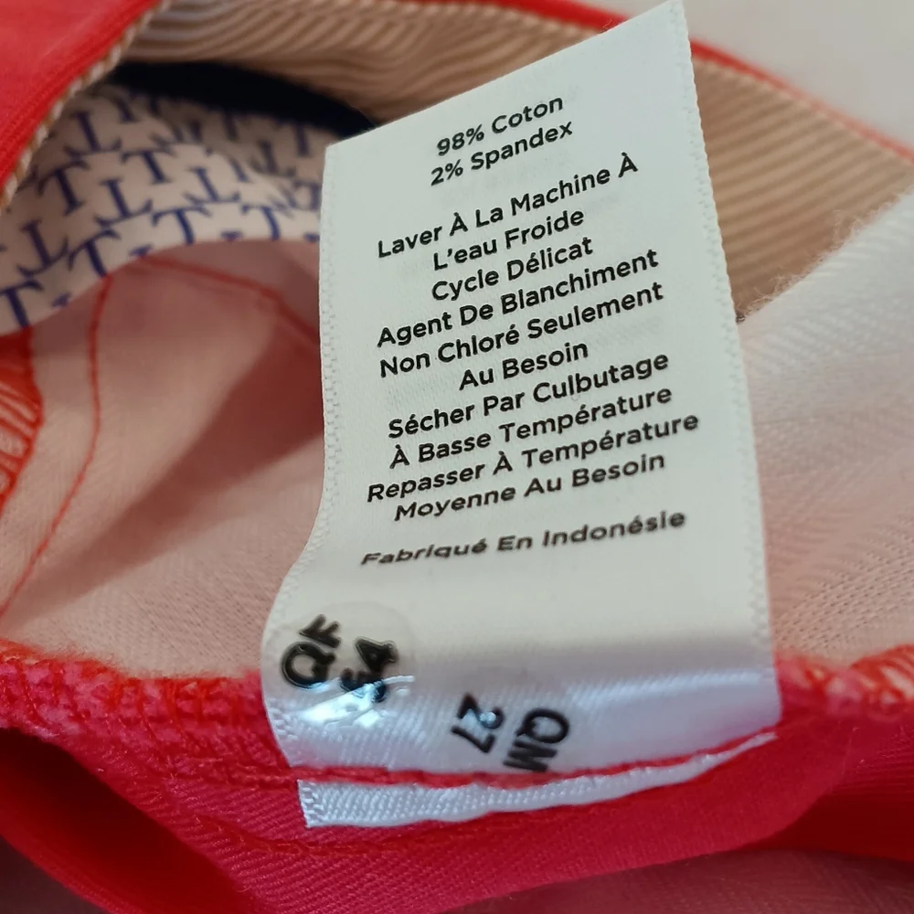Talbots The Perfect Crop Pants Women's Size 8 Bright Pink Style ID245 Stretch - Picture 7 of 9